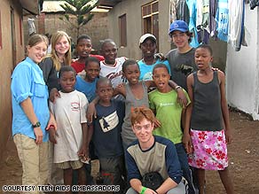 Teen AIDS Ambassadors pose for a photograph in Tanzania. 